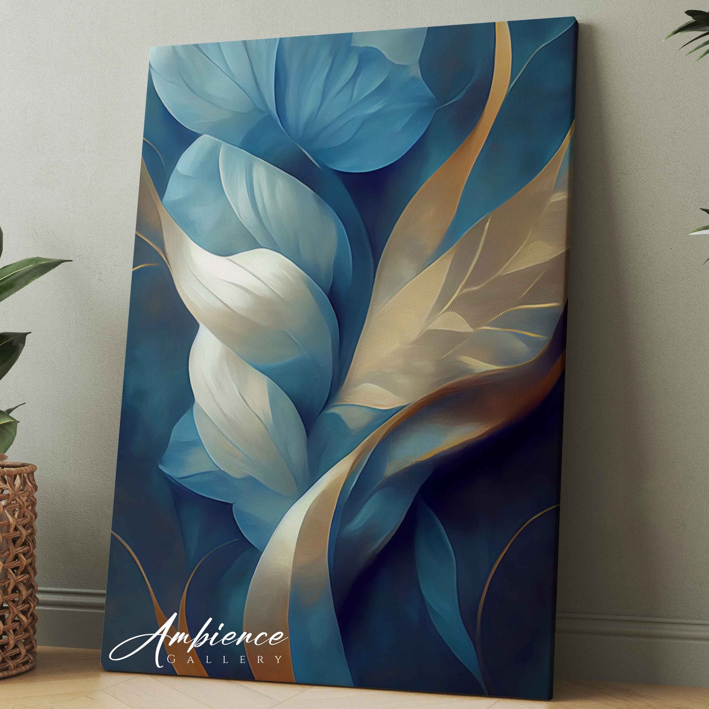 Elegant Blue Floral Design