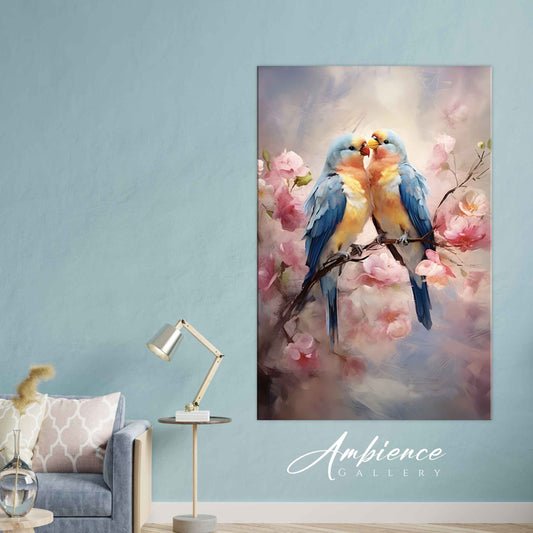 Watercolour Style Lovebirds