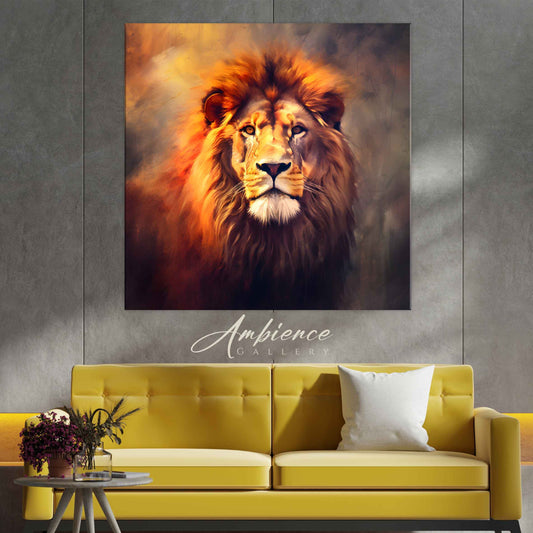 Closeup Painting Effect Lion